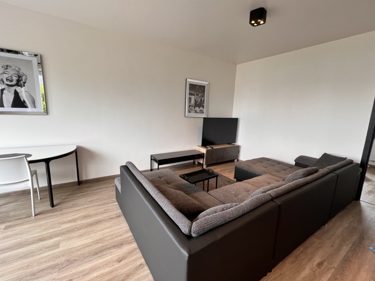 Living room of the Atomium Apartment